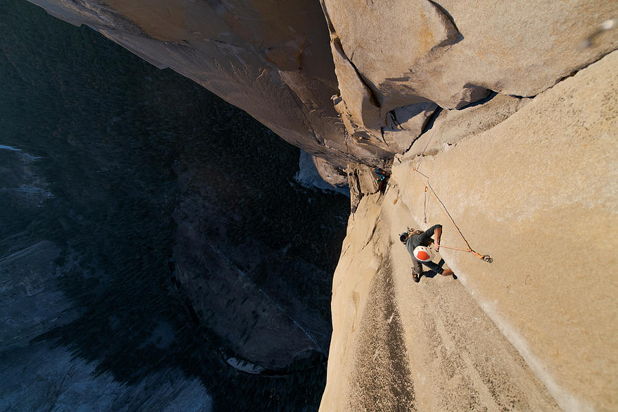 Yosemite National Park Photograph - Rock Climber Crack Climbing On The Nose, El Capitan In Yosemite #8 by Cavan Images