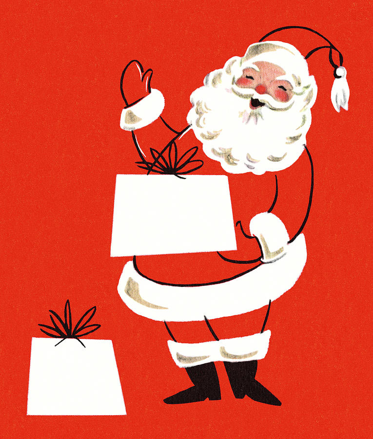 Christmas Drawing - Santa Claus #8 by CSA Images