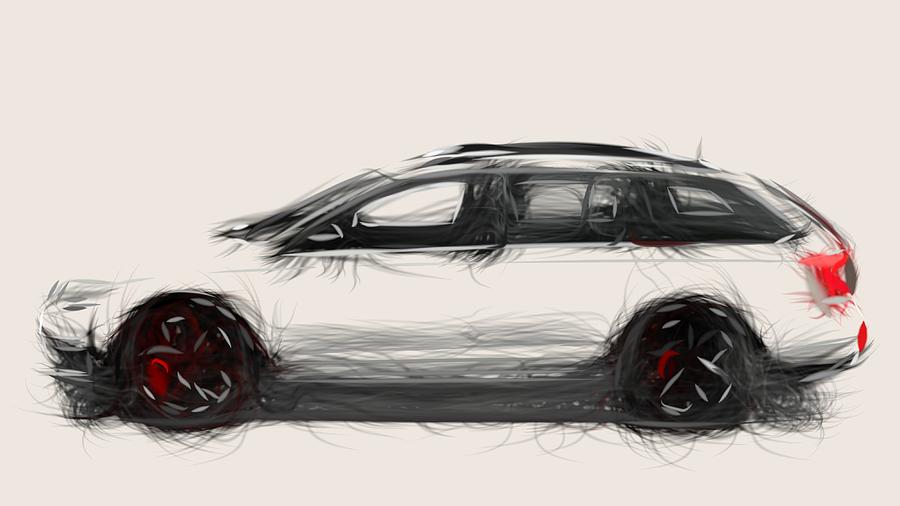Skoda Octavia RS 230 Draw #8 Digital Art by CarsToon Concept