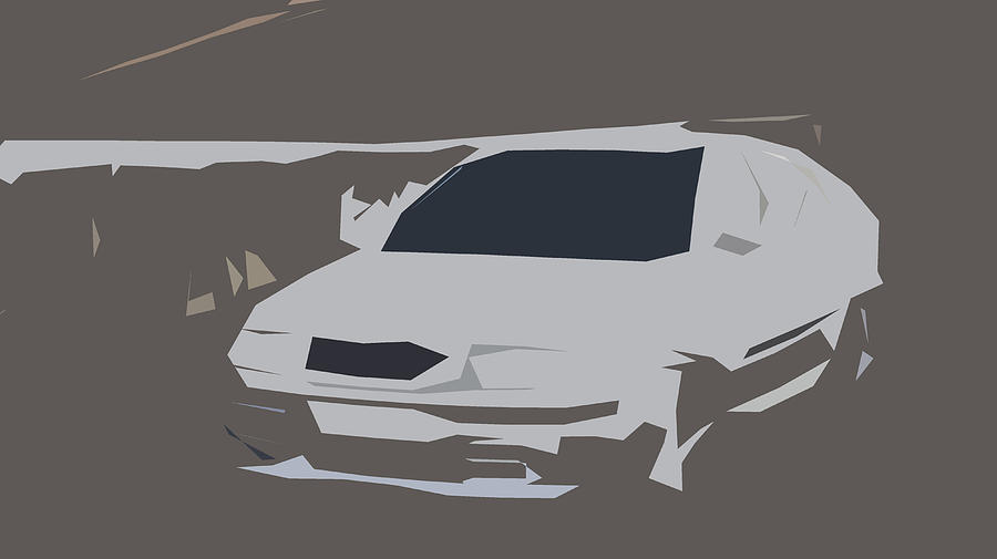 Skoda Octavia RS Abstract Design #8 Digital Art by CarsToon Concept