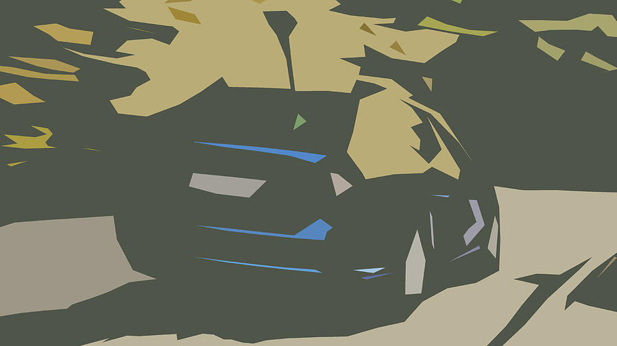 Skoda Octavia RS Combi Abstract Design #8 Digital Art by CarsToon Concept