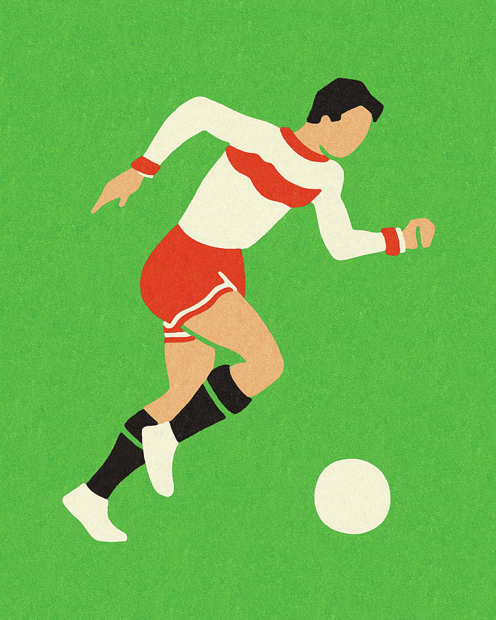 Soccer Drawing - Soccer Player #8 by CSA Images