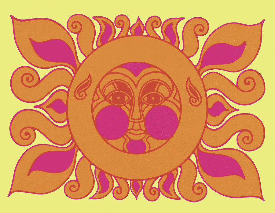 Summer Drawing - Stylized Sun #8 by CSA Images