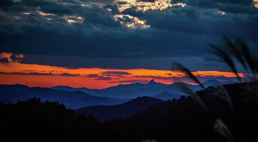 Sunset Over Peaks On Blue Ridge Mountains Layers Range #8 Photograph by Alex Grichenko