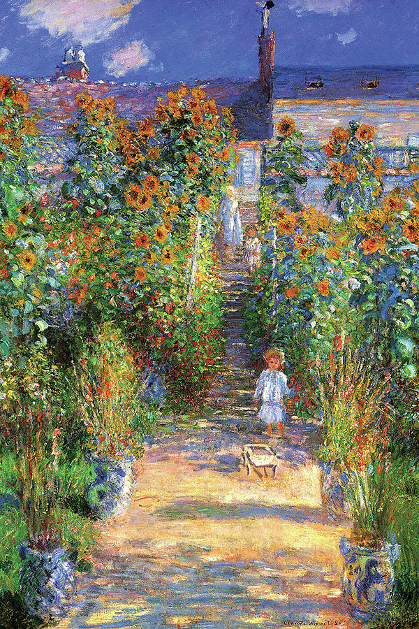 The Artists Garden at Vetheuil #8 Painting by Claude Monet