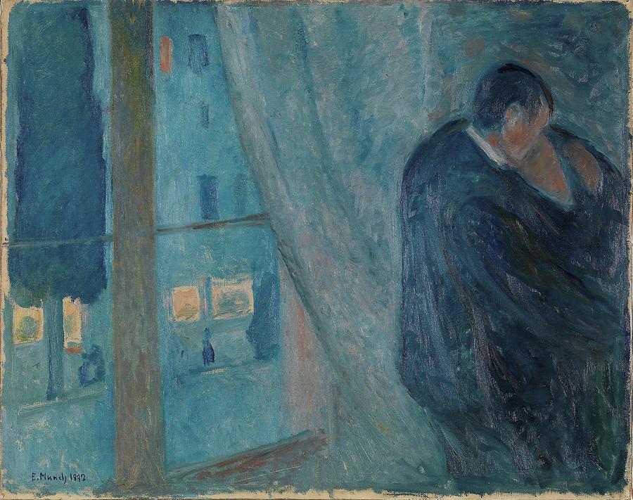 Edvard Munch Painting - The Kiss by Edvard Munch