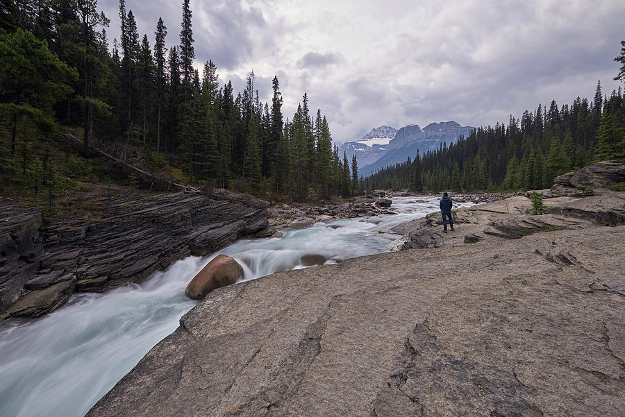 The Mistaya River Flows Through Mistaya Canyon In Banff National Park