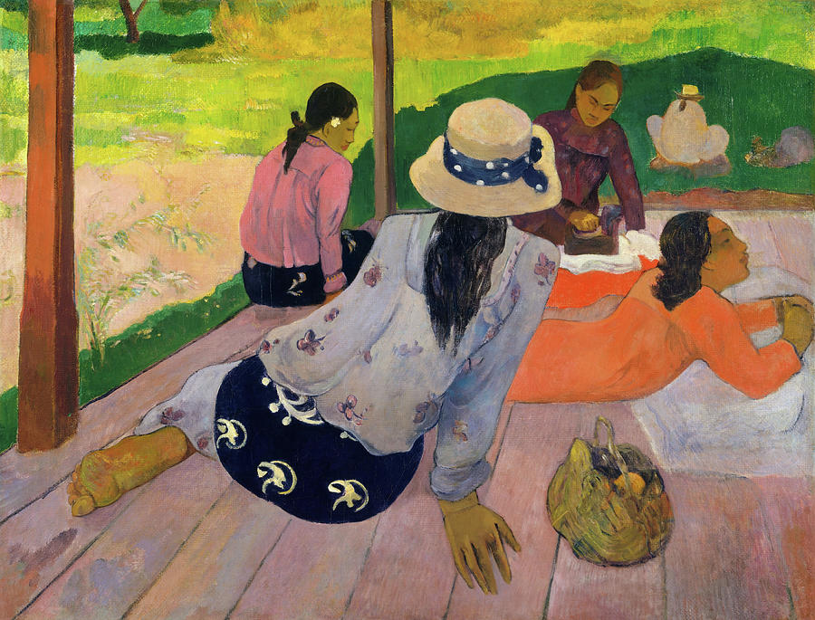 The Siesta. #8 Painting by Paul Gauguin