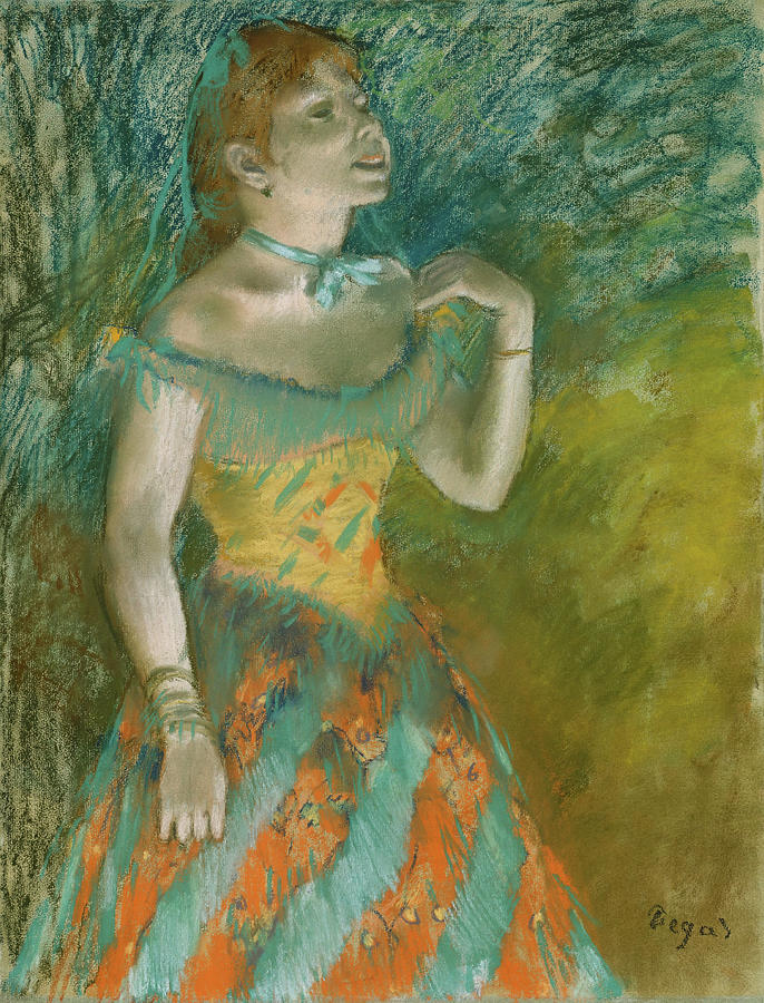 The Singer in Green. #8 Painting by Edgar Degas