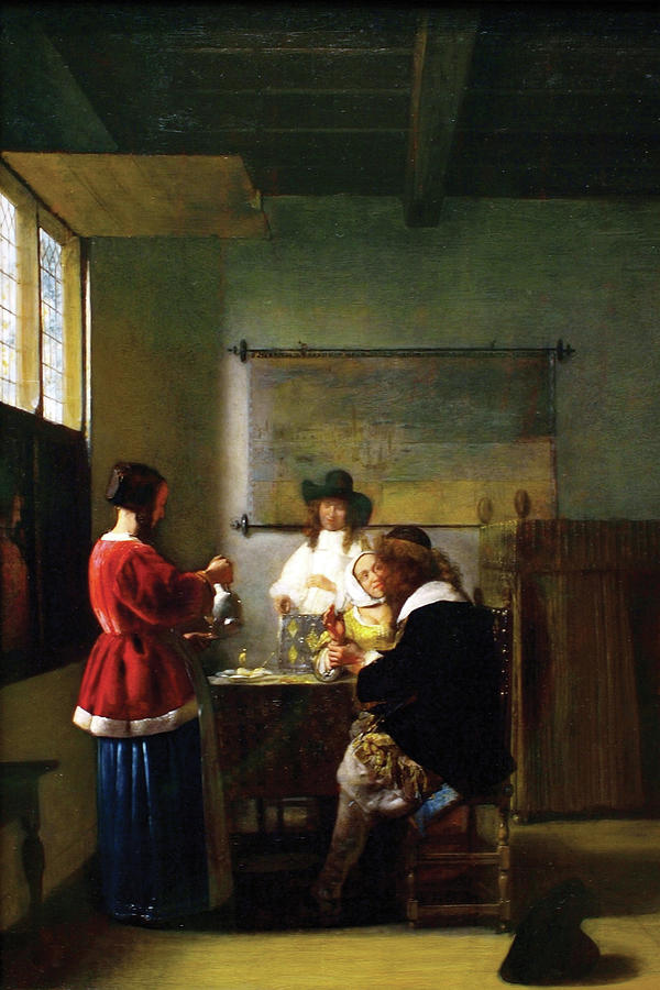 Museum Painting - The Visit #8 by Pieter de Hooch