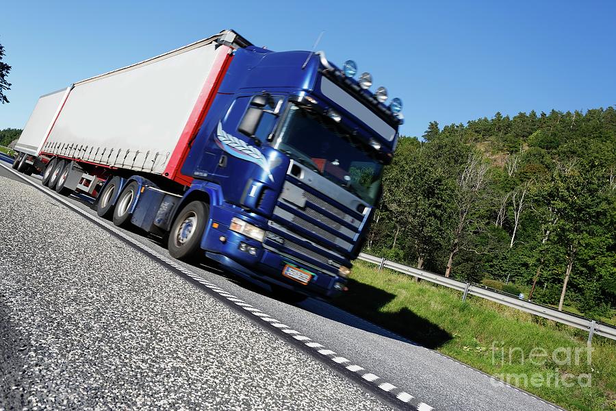 Truck On Highway Photograph by Christian Lagerek/science Photo Library ...