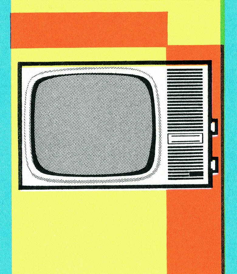 Vintage Drawing - Tv #8 by CSA Images
