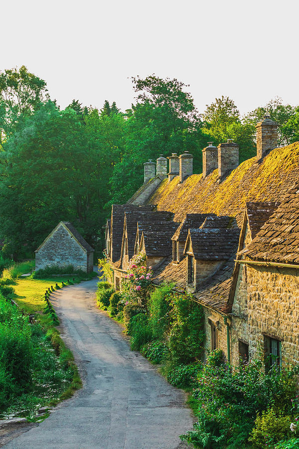 United Kingdom England Gloucestershire Great Britain Cotswolds British Isles Bibury Arlington Row In Bibury Village At Sunrise One Of The Most