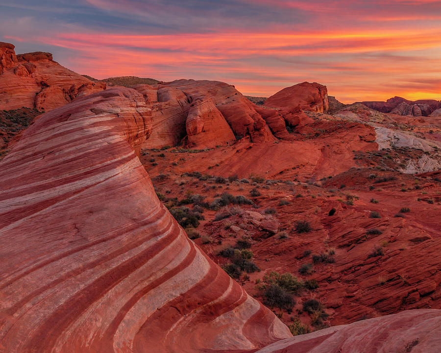 Sunset Photograph - USA, Nevada, Overton, Valley Of Fire #8 by Jaynes Gallery