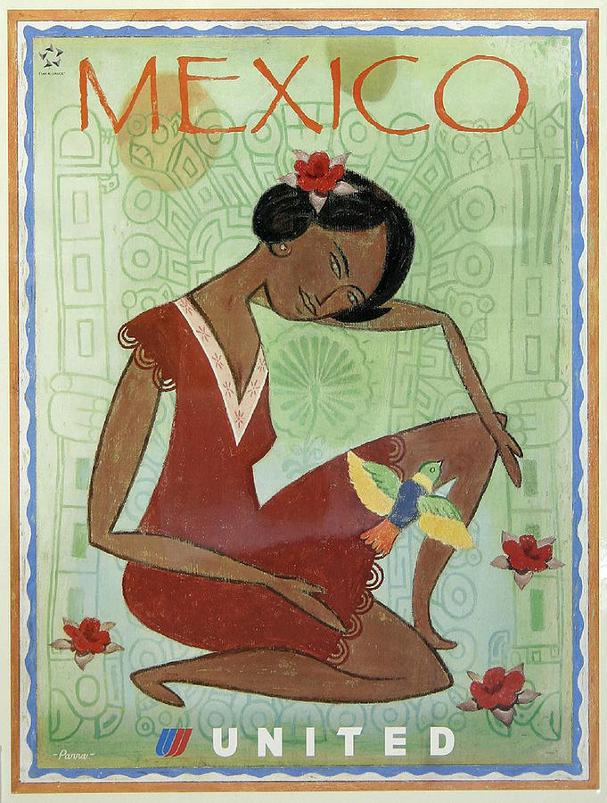 Mayan Painting - Vintage poster - Mexico #8 by Vintage Images