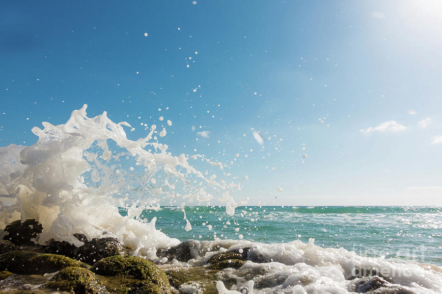 Waves Breaking Against Rocks #8 Photograph by Wladimir Bulgar/science Photo Library
