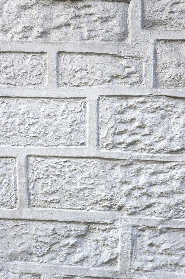 Abandoned Photograph - White Brick Wall by Tom Gowanlock Abandoned Photograph - White Brick Wall by Tom Gowanlock