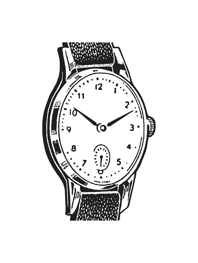 Vector Sketch Modern Digital Wrist Watch On White Background Royalty Free  SVG, Cliparts, Vectors, and Stock Illustration. Image 63194984.