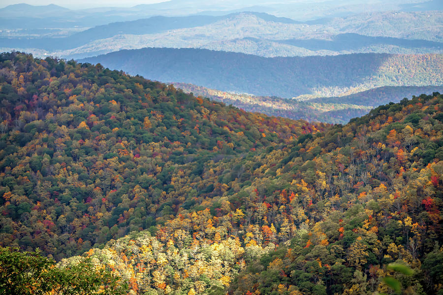 Blue Ridge And Smoky Mountains Changing Color In Fall #81 Photograph by Alex Grichenko