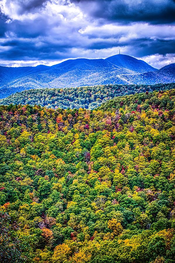 Blue Ridge And Smoky Mountains Changing Color In Fall #86 Photograph by Alex Grichenko