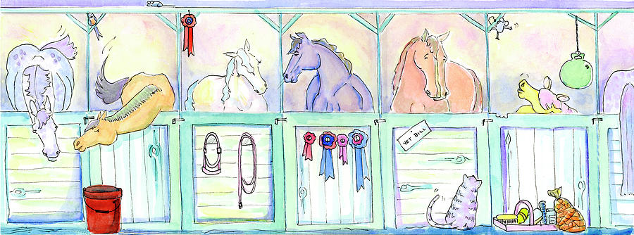 Horse Painting - 86m-horsetalknowords by Jennifer Zsolt