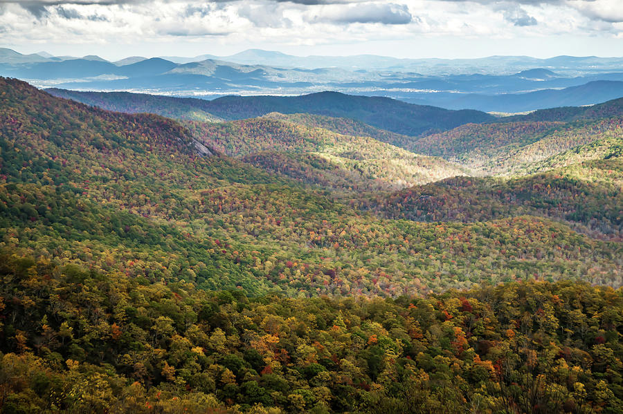 Blue Ridge And Smoky Mountains Changing Color In Fall #87 Photograph by Alex Grichenko