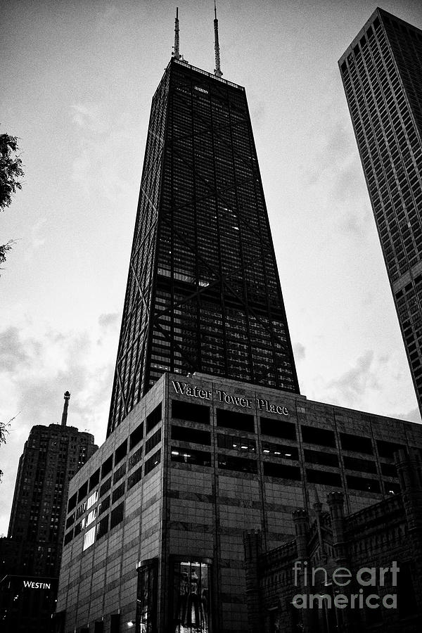 Chicago Photograph - 875 North Michigan The John Hancock Center And Water Tower Place At Dusk Chicago Illinois United Sta by Joe Fox