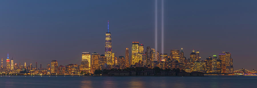 9/11 Memorial In Light Photograph by Angelo Marcialis