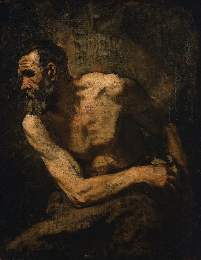 A Miser study for Timon of Athens  #9 Painting by Thomas Couture