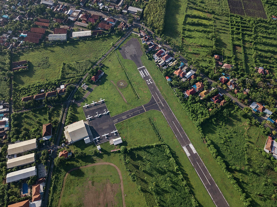 Transportation Photograph - Aerial View Of The Small Airport #9 by Cavan Images