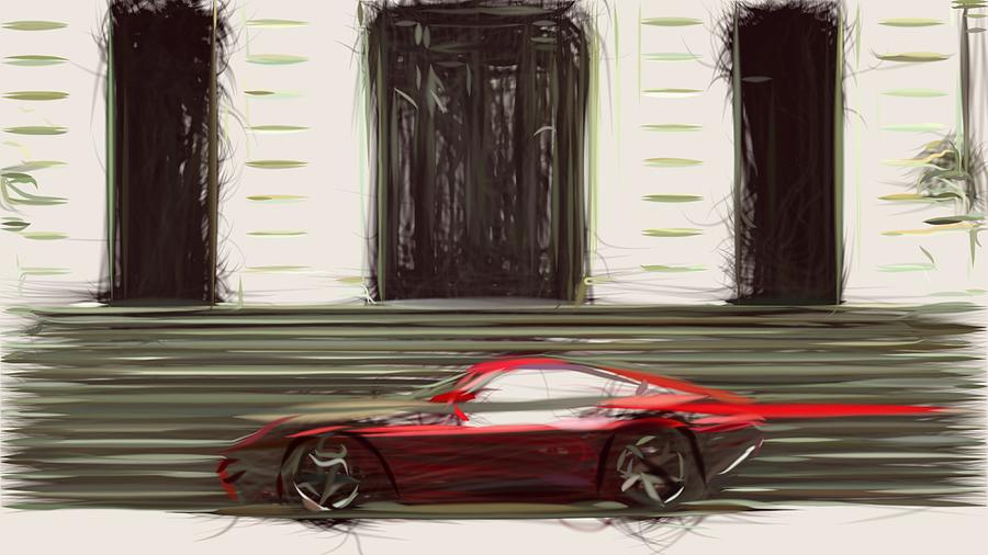 Alfa Romeo Disco Volante Touring Draw #10 Digital Art by CarsToon Concept