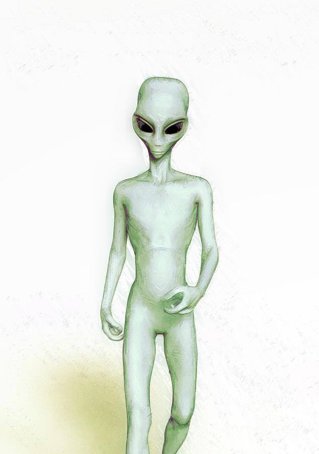 Alien #9 Painting by Esoterica Art Agency