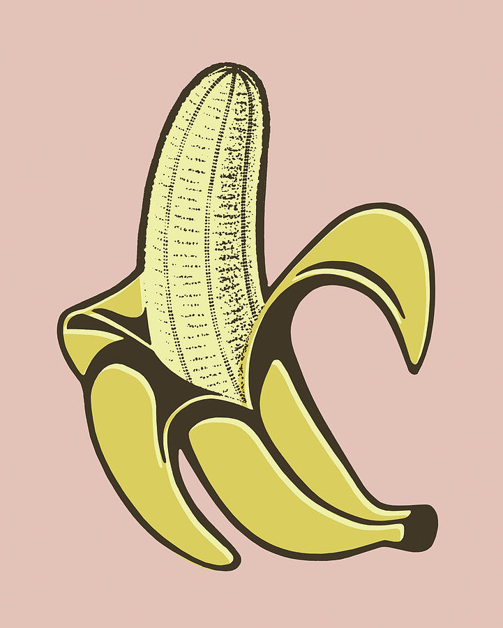 Vintage Drawing - Banana #9 by CSA Images