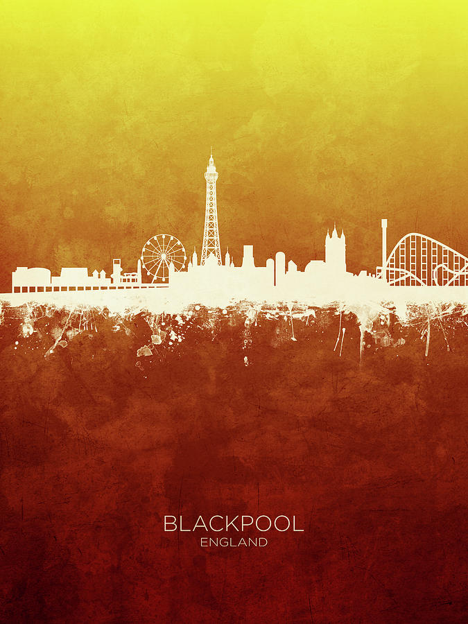 Blackpool England Skyline #9 Digital Art by Michael Tompsett