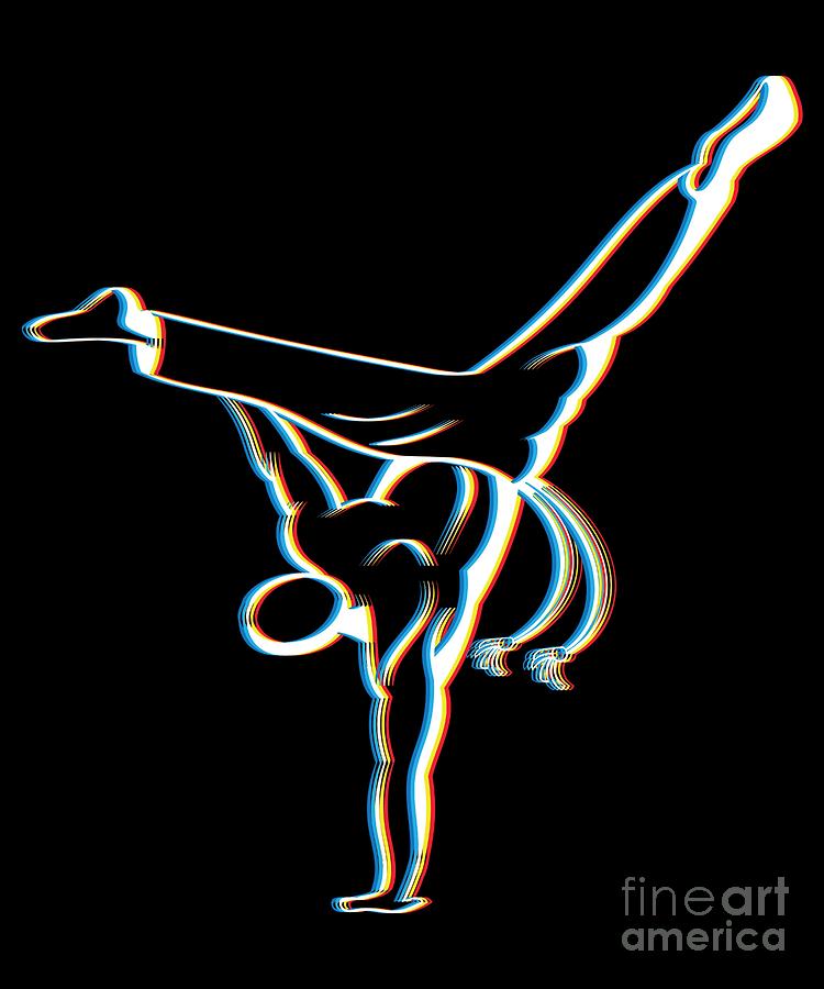 Brazilian Capoeira Gift Capoeirista Retro 3D Funky Effect  #8 Digital Art by Martin Hicks