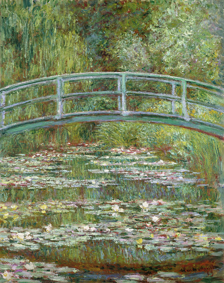 Bridge over a Pond of Water Lilies. #9 Painting by Claude Monet