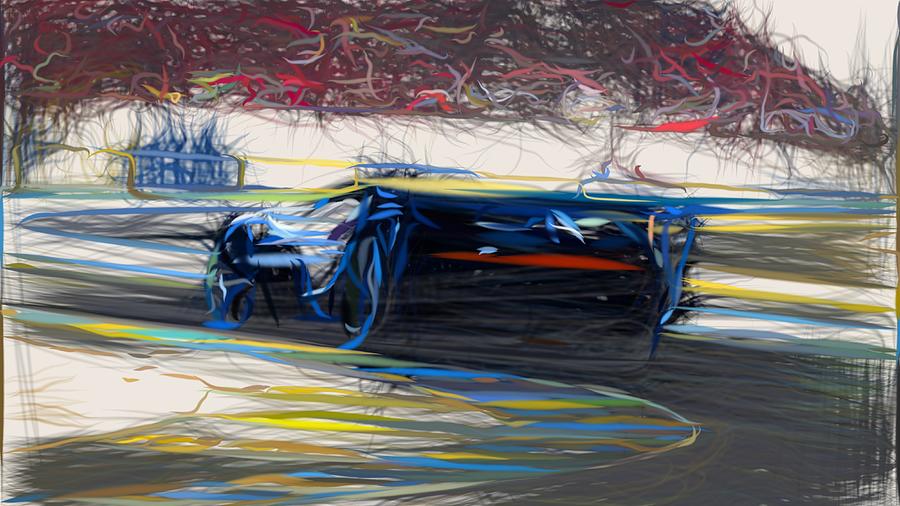 Bugatti Vision Gran Turismo Drawing #10 Digital Art by CarsToon Concept