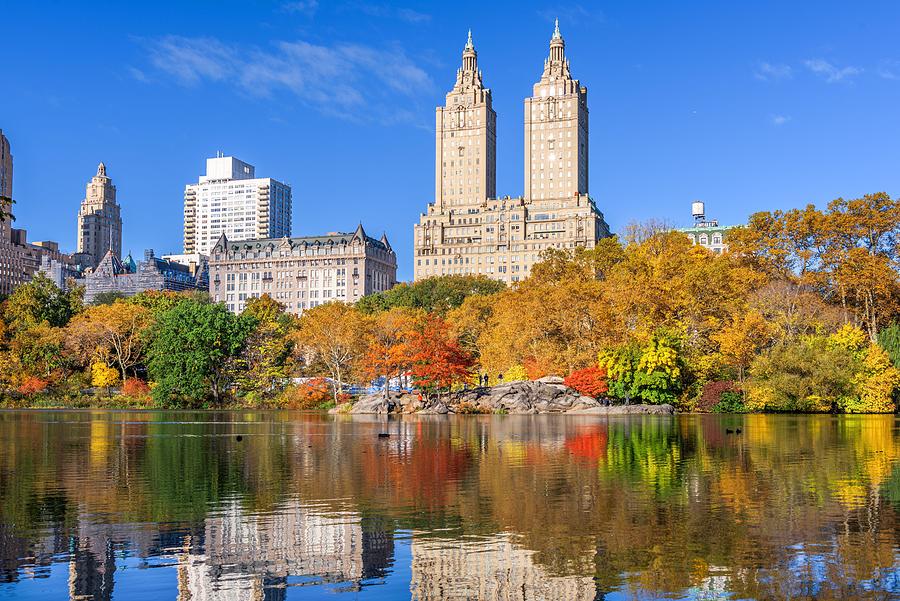 Fall Photograph - Central Park During Autumn In New York #9 by Sean Pavone