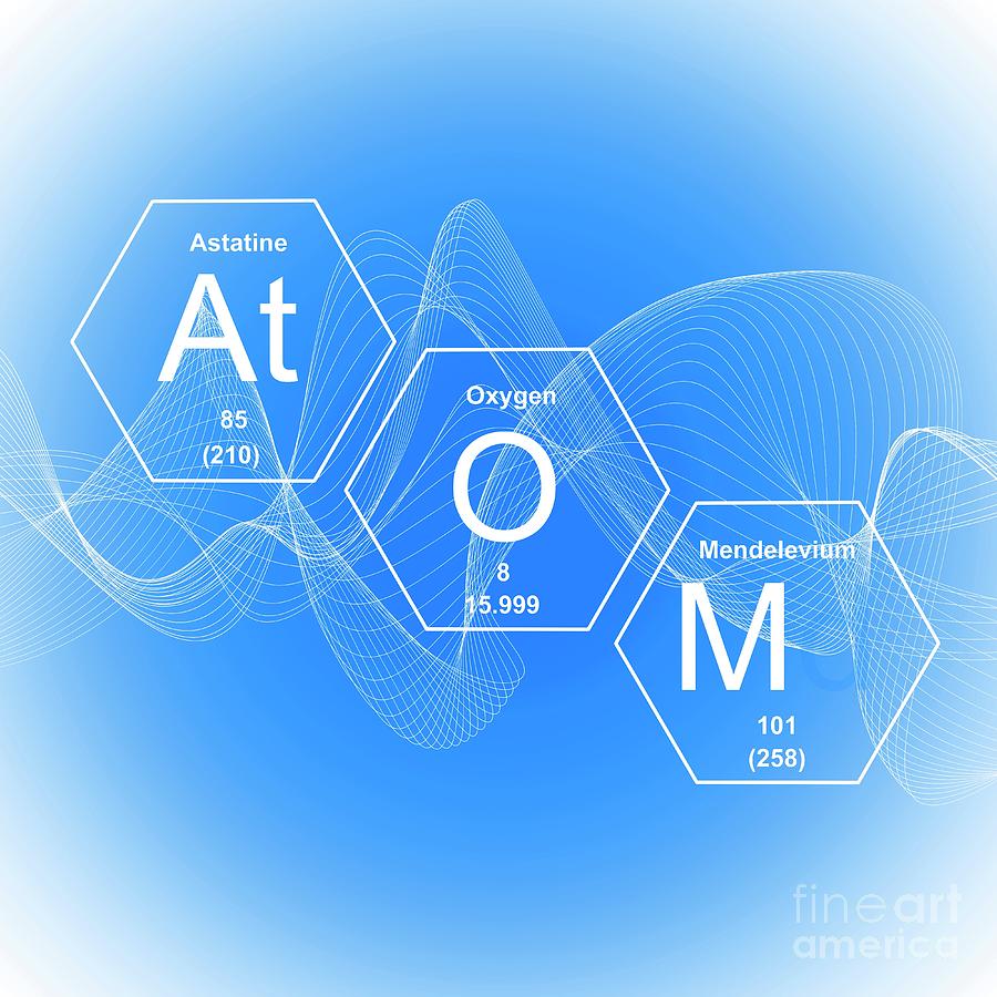 Chemical Elements Atom #9 Photograph by Mehau Kulyk/science Photo Library