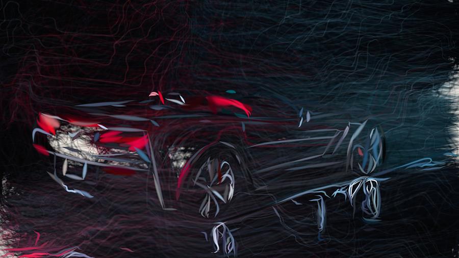 Chevrolet Corvette Z06 Drawing #10 Digital Art by CarsToon Concept