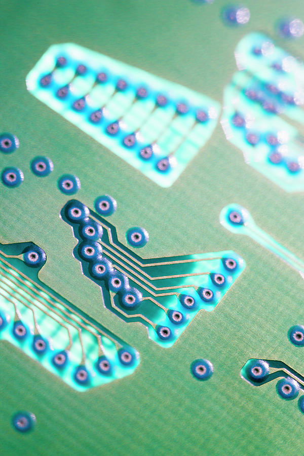 Close-up Of A Circuit Board #9 Photograph by Nicholas Rigg