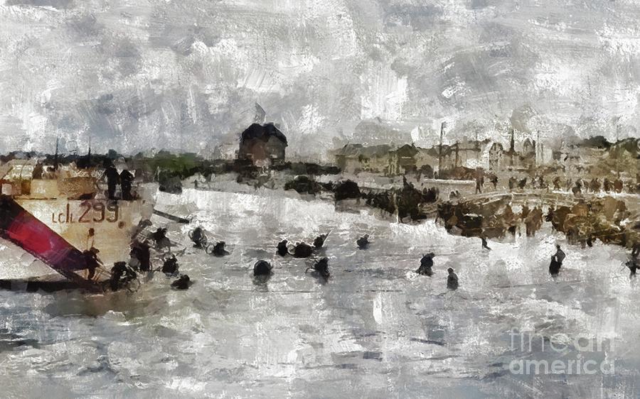 D Day Landings, WWII #9 Painting by Esoterica Art Agency