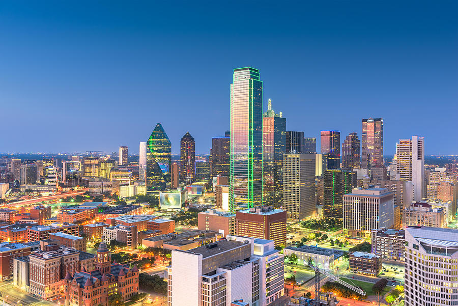 Dallas, Texas, Usa Skyline Over Dealey Photograph by Sean Pavone - Fine ...