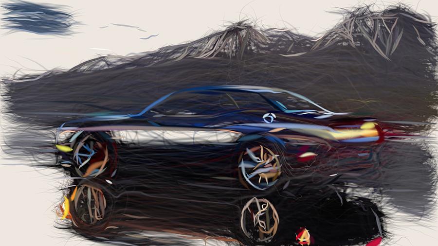 Dodge Challenger SRT Hellcat Draw #9 Digital Art by CarsToon Concept