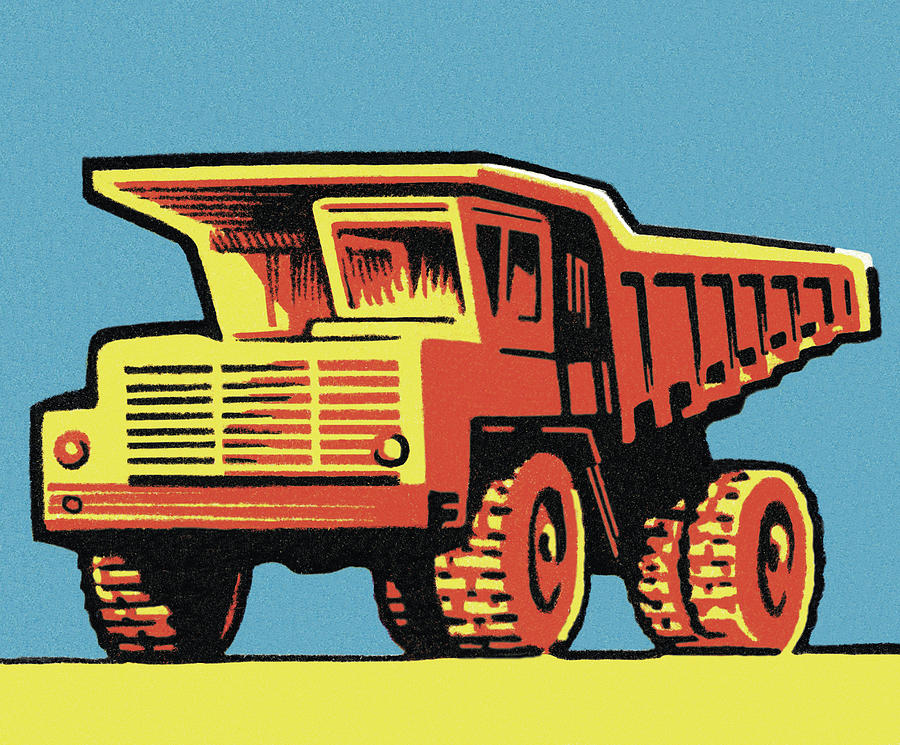Transportation Drawing - Dump Truck #9 by CSA Images