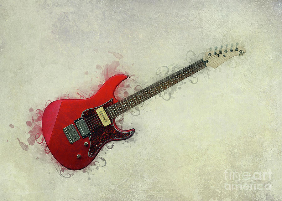 Electric Guitar #9 Digital Art by Ian Mitchell