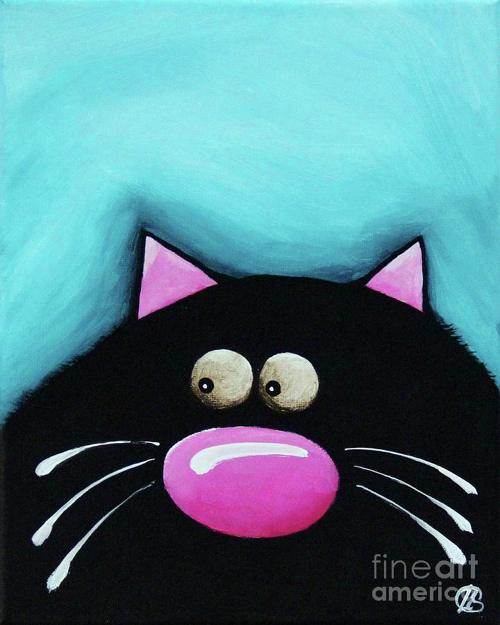 Fat Cat #16 Painting by Lucia Stewart