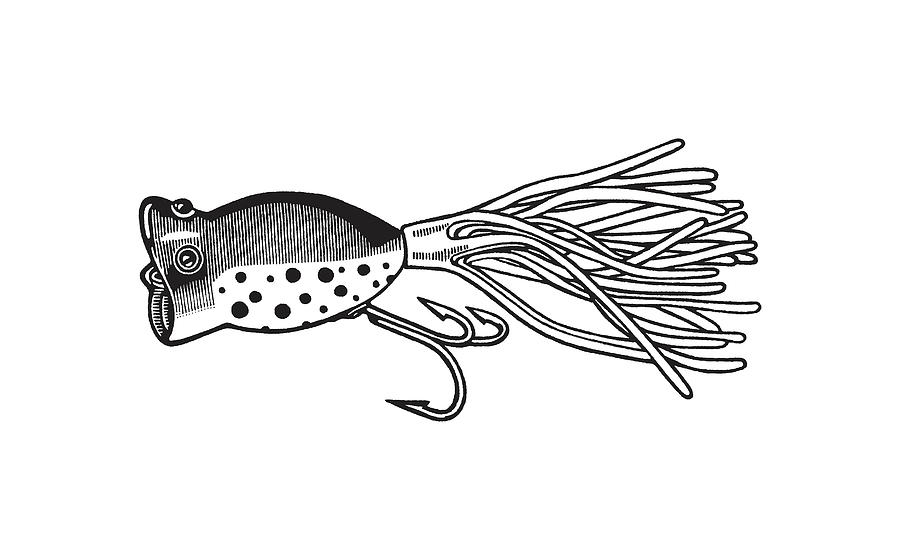 fishing lure coloring page