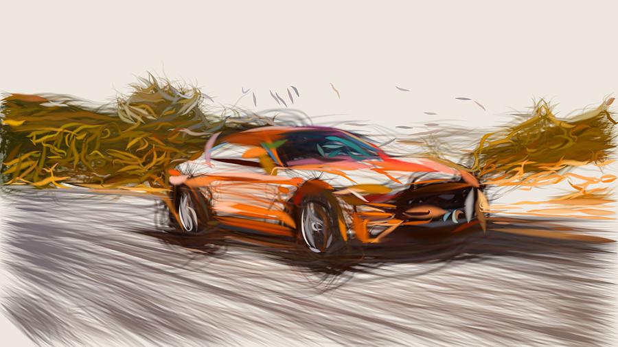 Ford Mustang GT Drawing #10 Digital Art by CarsToon Concept