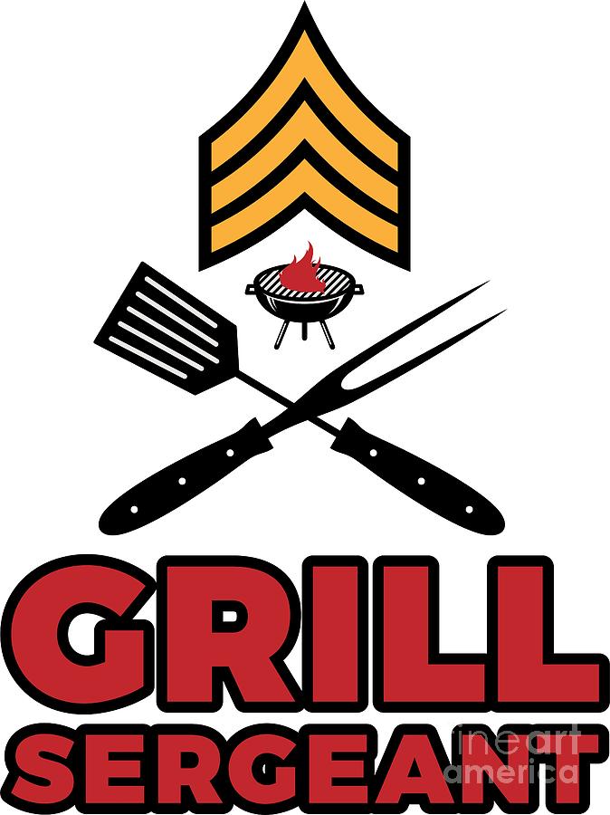 Summer Digital Art - Grill Sergeant Barbecue BBQ Grilling Meat #9 by Mister Tee
